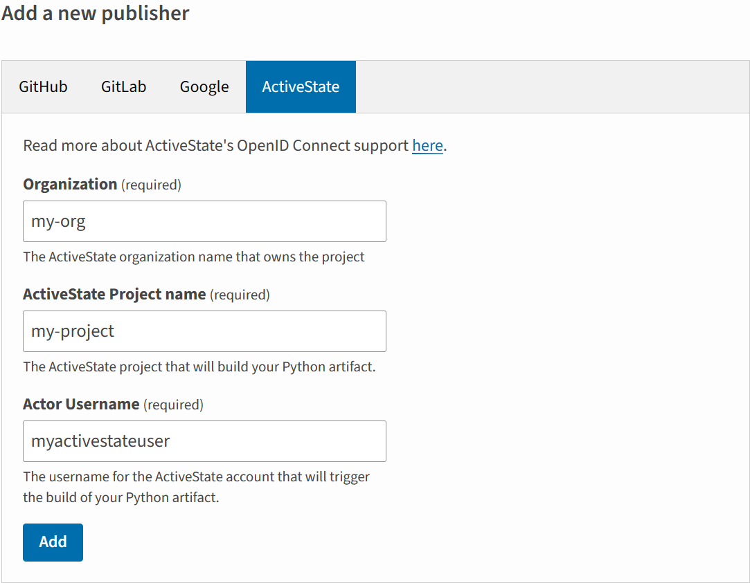 图片显示添加新的 ActiveState 发布者